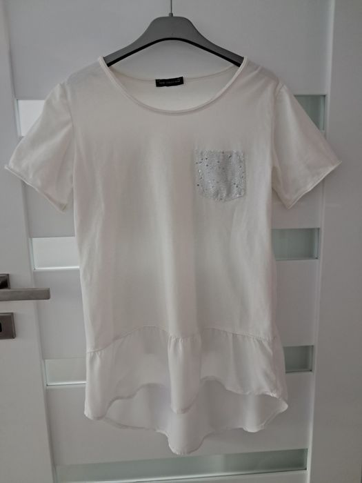 Piękna biała bluzka tunika S/M New Collection