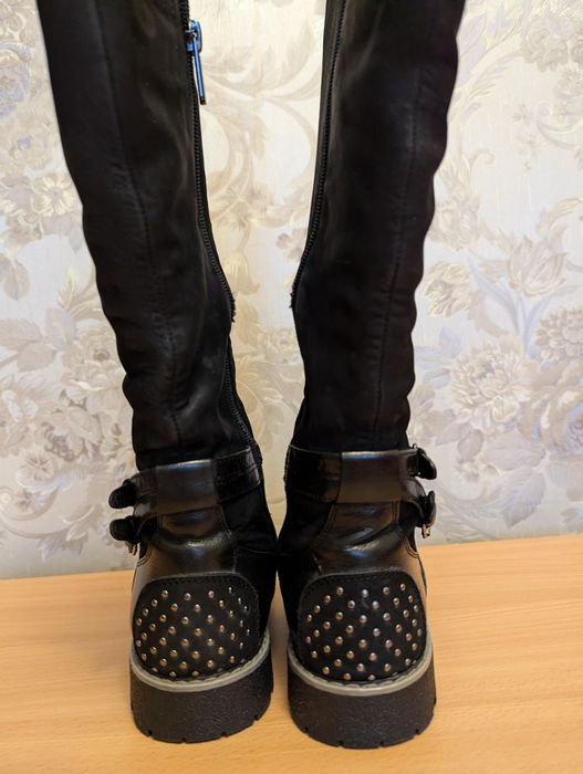 Зимові сапоги, нат. нубуку, євро, р.35