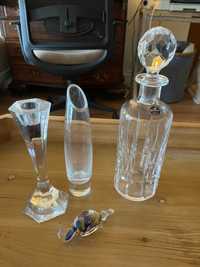 Castiçal e jarra + garrafa cristal - com rebuçado :)