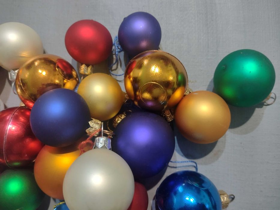 Bombki choinkowe małe, mix, 39 szt.