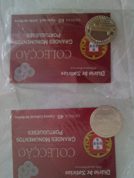 12 Medalhas de coleção com 3 centímetros, com banho de prata