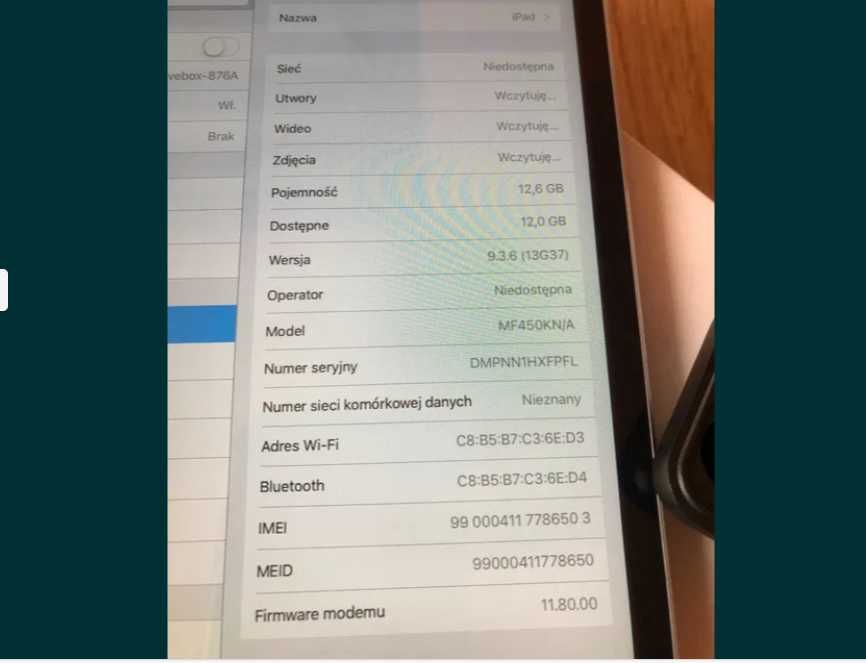 iPad A1455, super stan, slot na SIM + dodatki