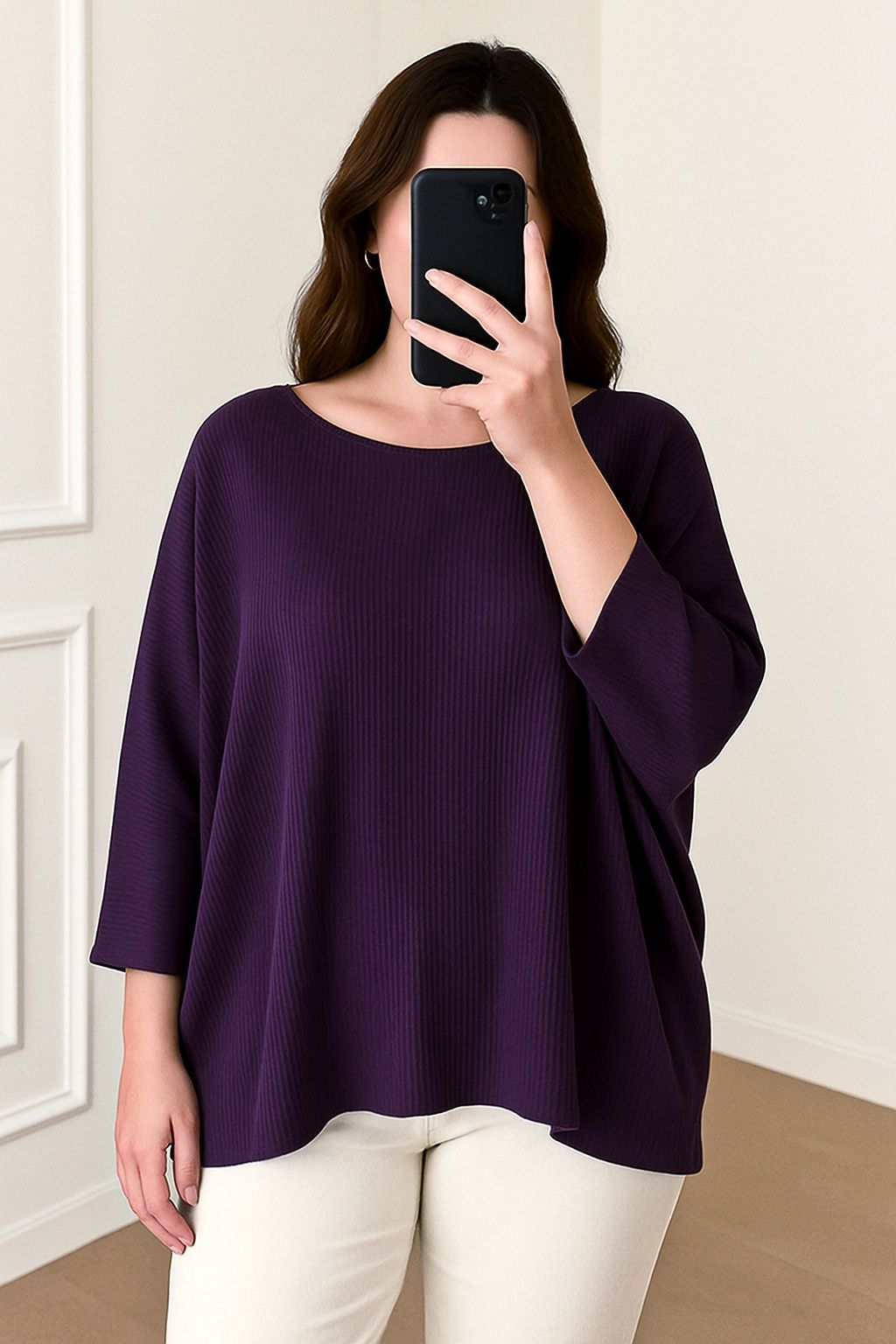 Sweter z długim rękawem krój nietoperz oversize hit viral Yessica L