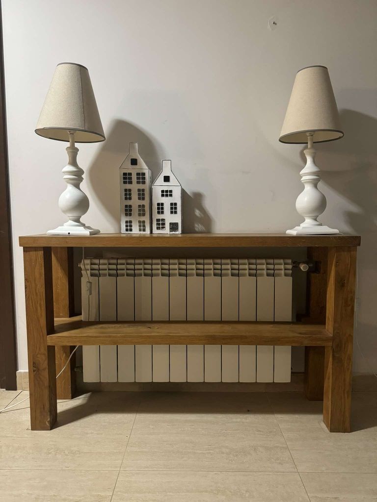 Dębowa konsola 130x35 lite drewno