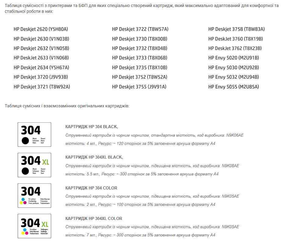 Картридж к принтеру ink cartridge 302xl black