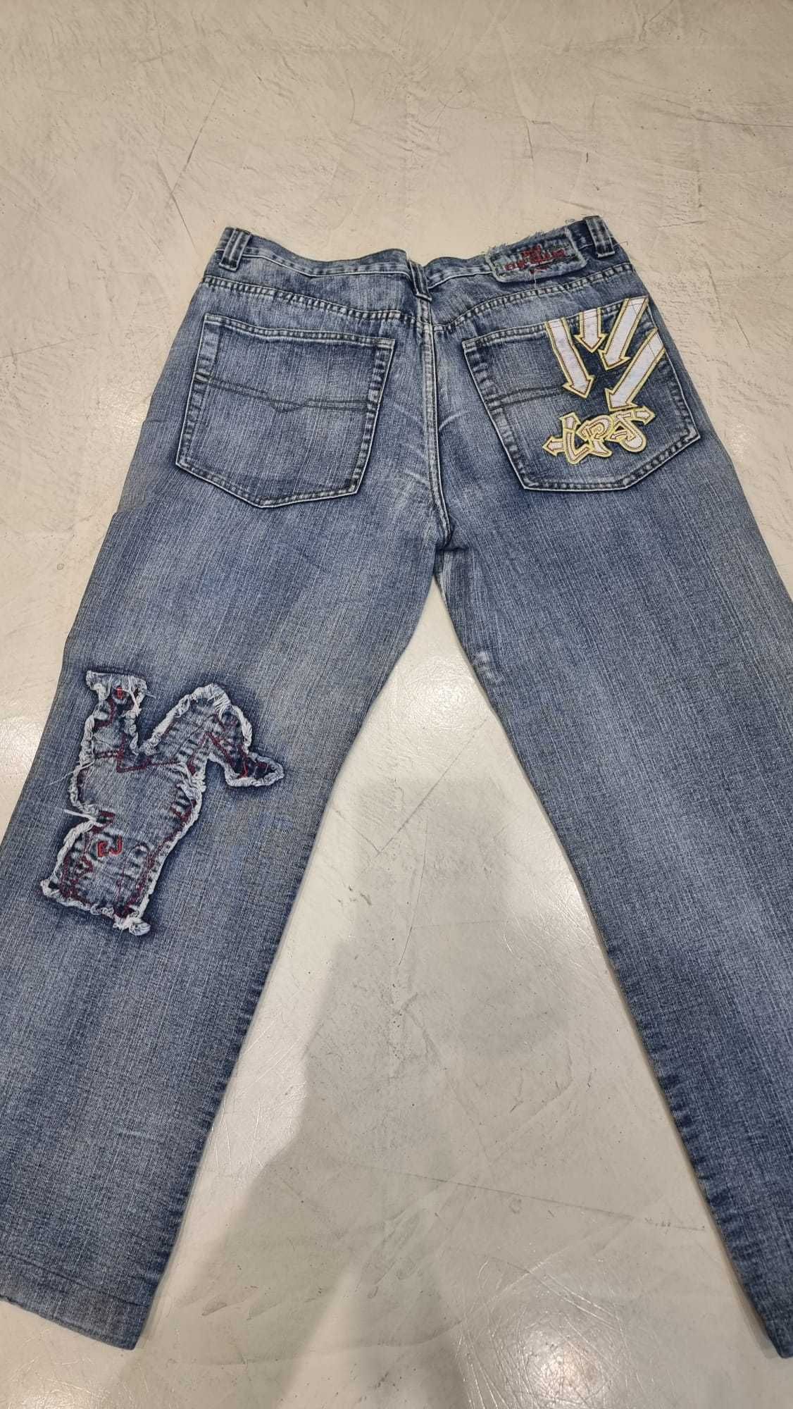 Spodnie jeansowe nietuzinkowe xl