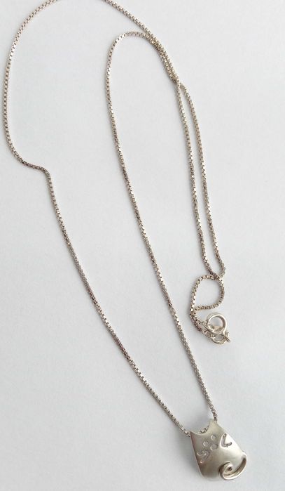 Підвіс кулон "Котик" з ланцюжком срібло 925 проба, Вінтаж