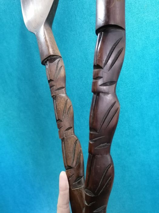 Интерьерные ложка и вилка натур. дерево ручная работа