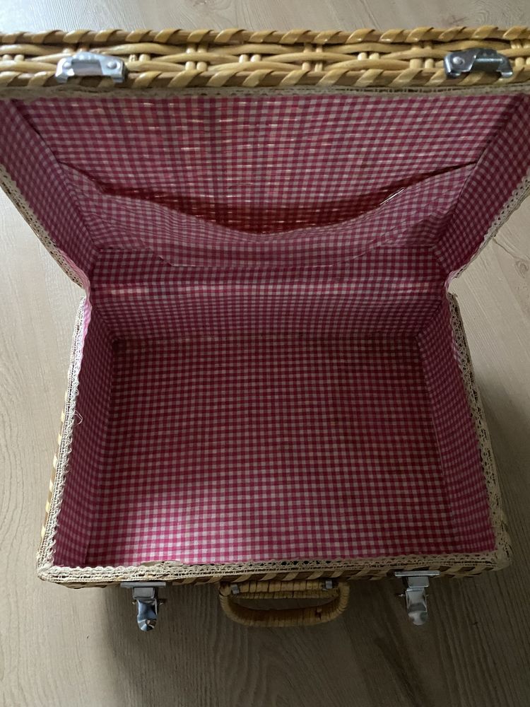 Stary koszyk kosz piknikowy prl vintage retro