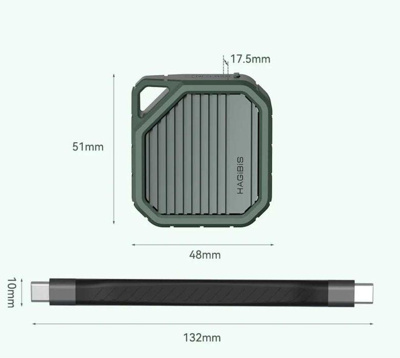 Карман HAGIBIS MC13 для SSD M.2 2230 NVMe USB 3.2 10Gbps с карабином