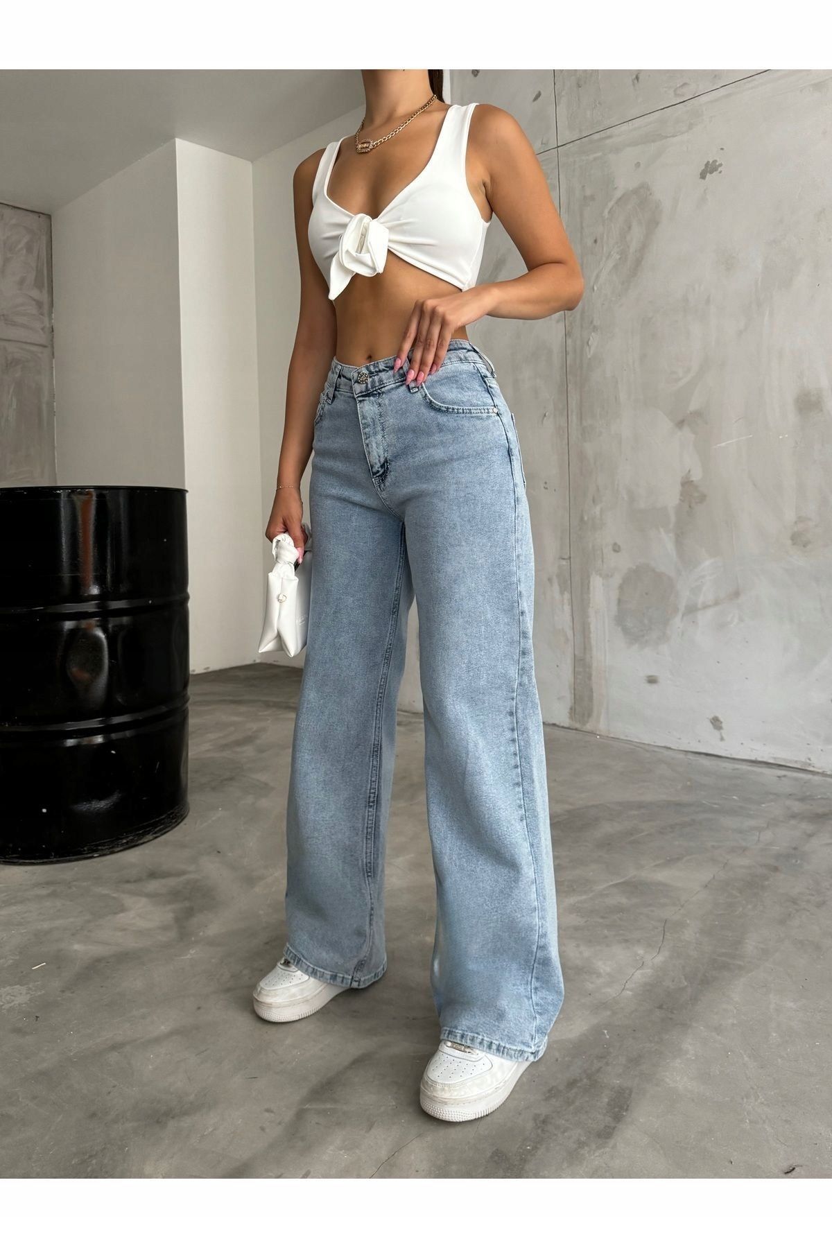 Bikelife 42 Xl Spodnie Jeansowe Wide Leg J27925