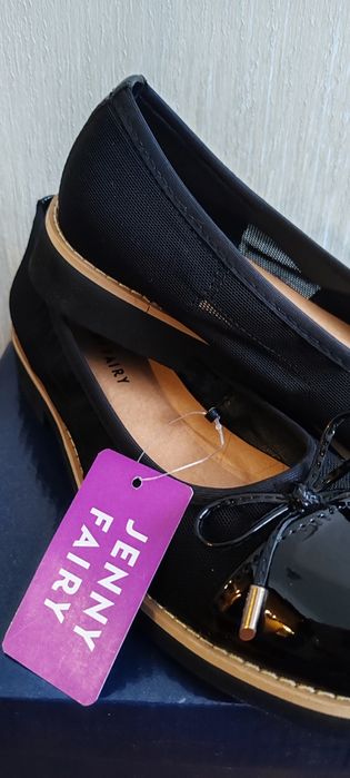 Балетки, туфлі чорні Jenny Fairy 38р