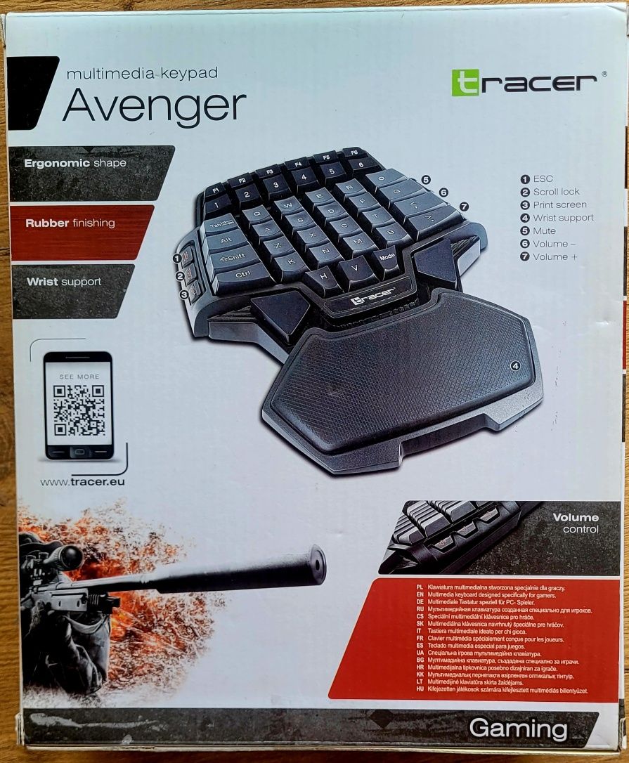 Tracer Avenger TRK-323 klawiatura keypad do PC gaming