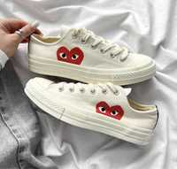 Кросівки Жіночі Garcons Play x Converse Low White 36-41