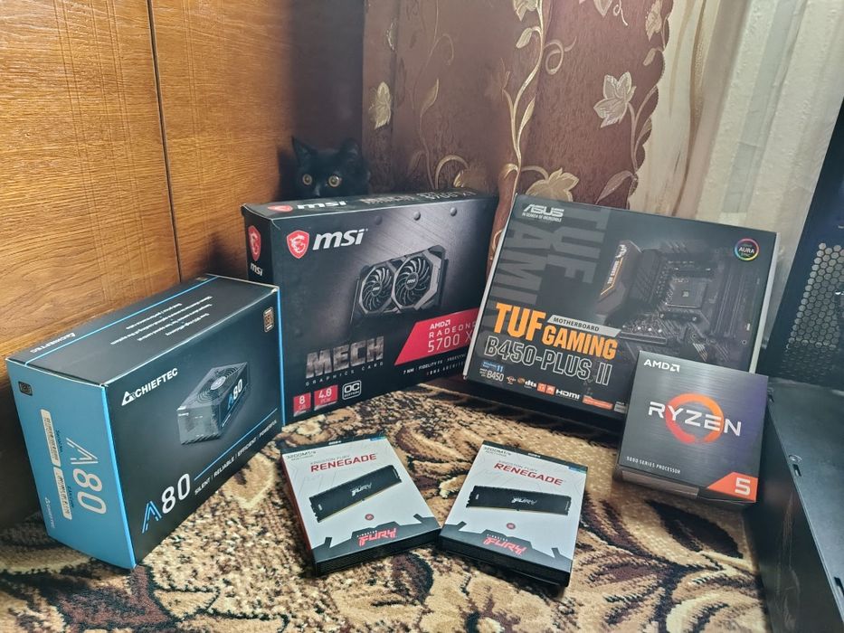 Ігровий ПК Razen 5500+B450+Rx 5700xt 8gb озу 16gb на гарантії