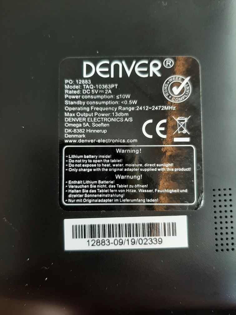 Tablet 10.1" Denver Quad Core TAQ-10363PT