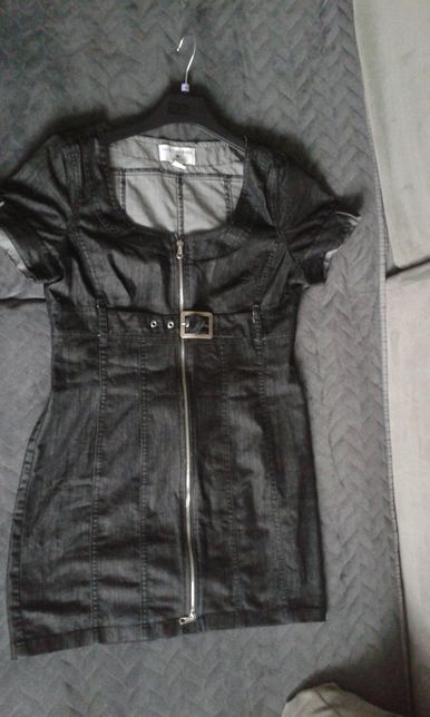 Sukienka jeansowa Rick Cardona ciemny grafit r. 38
