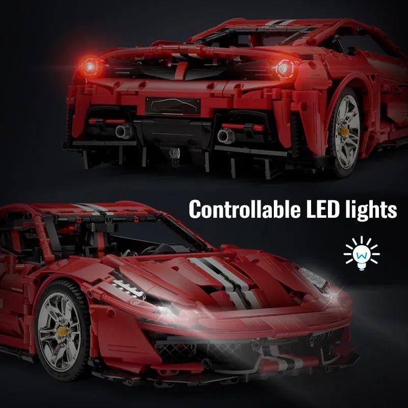 Klocki technic RC Ferrari 488 Pista Cada 3187 MOC C61042