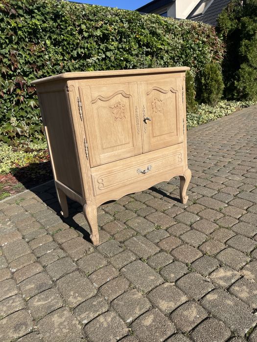 Komoda ludwikowska oczyszczona dąb Ludwik XV stylowa gięte nóżki