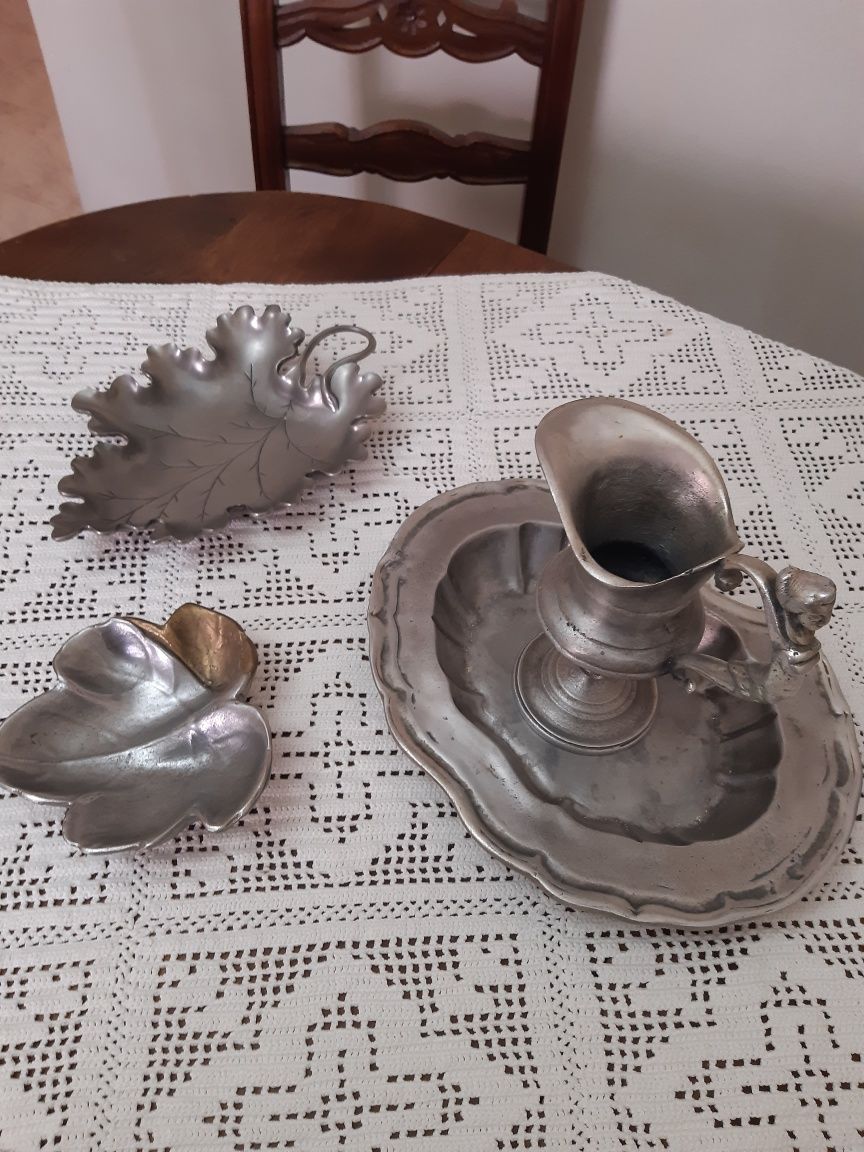 Peças decorativas em estanho
