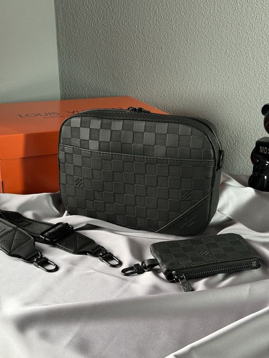 Чоловіча сумка Louis Vuitton мужская сумка барсетка 2в1 дуо клатч