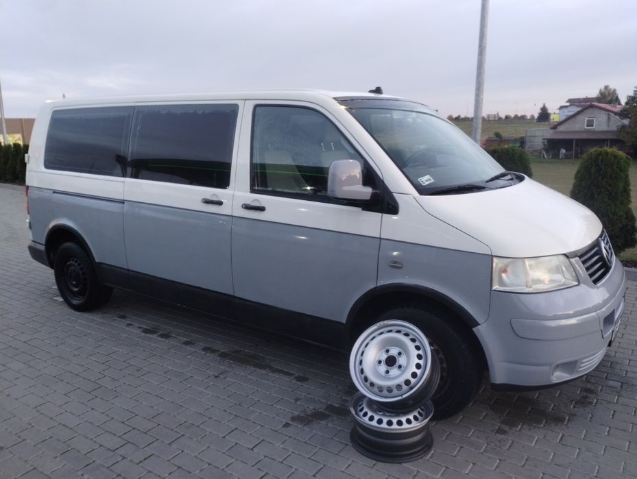 Volkswagen Transporter T5 2.5TDI Long 8-osobowy Brygadówka przegląd OC
