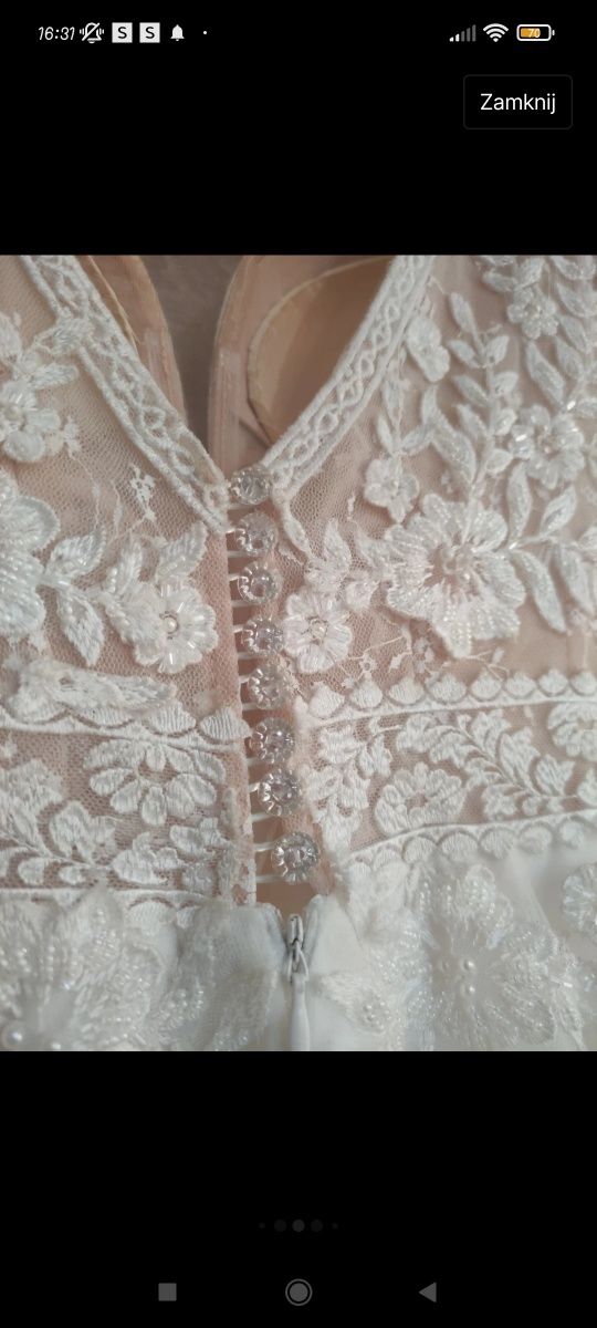 Suknia ślubna rozmiar 36, styl rustykalny