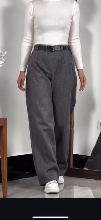 Брюки палаццо теплі