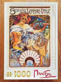 Puzzle 1000 D-Toys Alfons Mucha Biscuits Lefevre-Utile