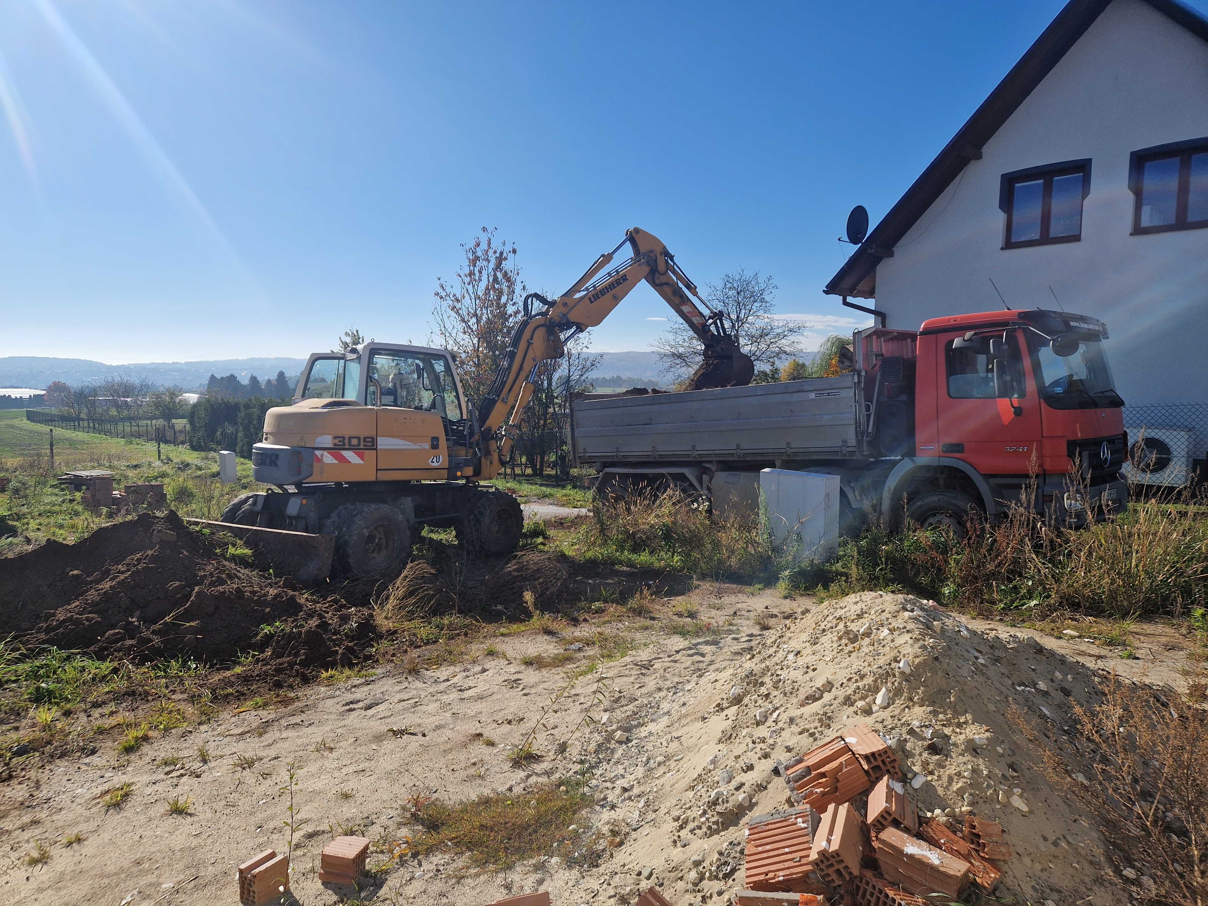 Piasek zasypowy piach zasypka do fundamentów transport