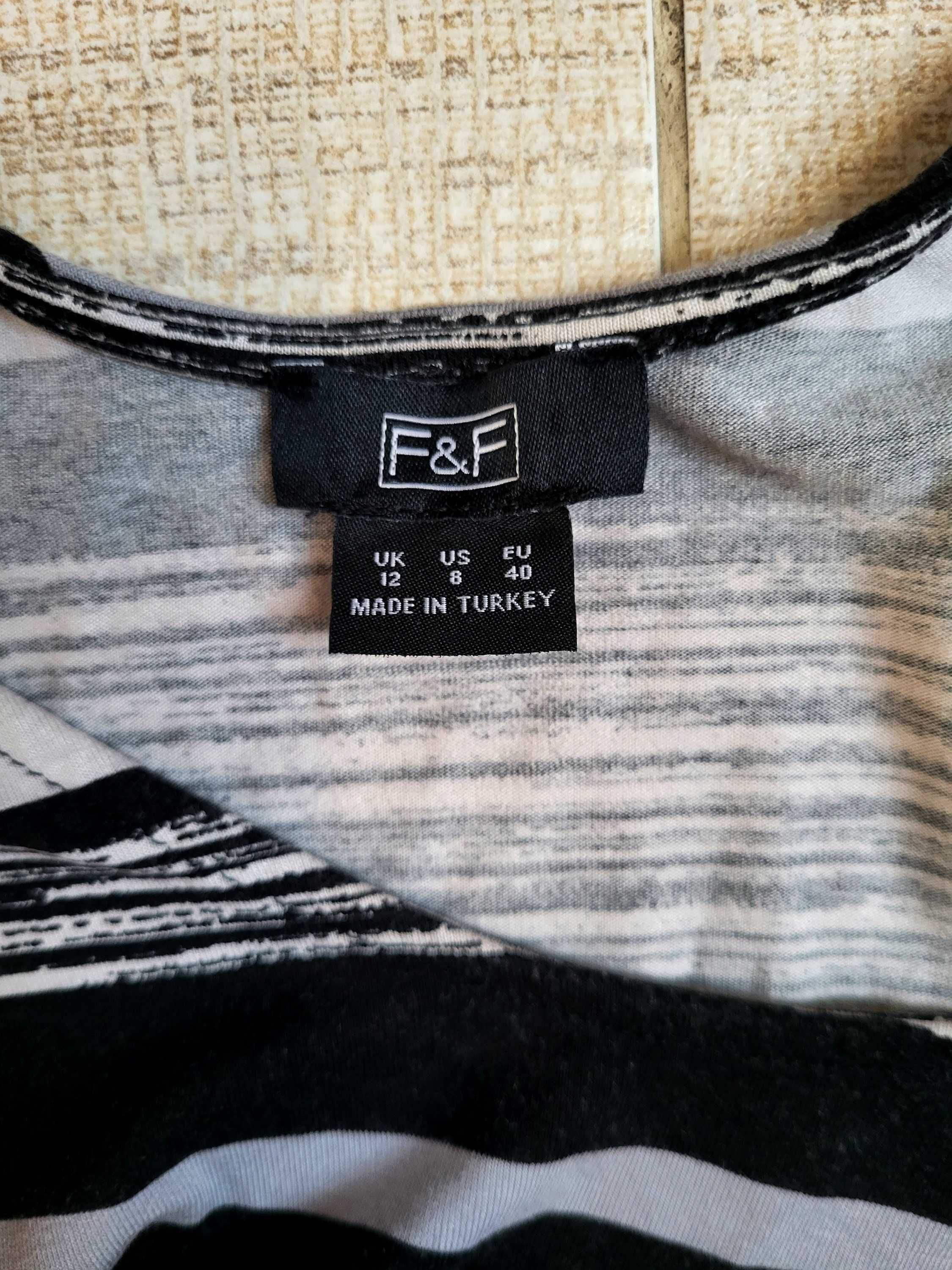 letnia sukienka maxi na szerokich ramiączkach w paski F&F 40/L