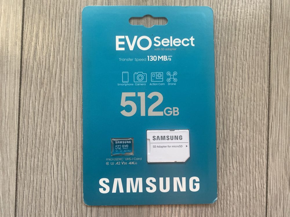 Nowa Samsung karta pamięci microSD 512GB 130MB/s Okazja