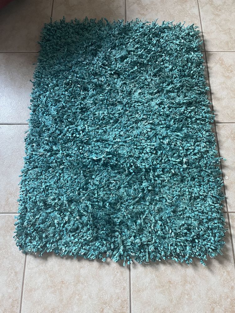 Chodnik dywanik turkusowy 85x 60 cm