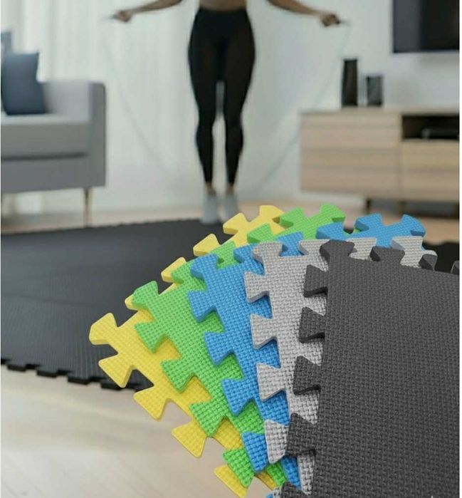 NOWA Mata 180x90cm puzzle piankowe do ćwiczeń ochronna pod sprzęt joga