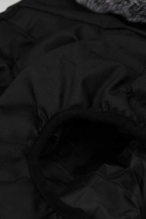 Ciepła kurtka dla dużego psa My World My Rules 5XL Czarny/Szary