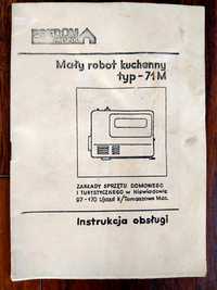 Instrukcja obsługi PREDOM prespol robot kuchenny typ -71M PRL zabytek