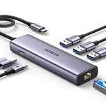 HUB Ugreen CM512, 15598/6w1 USB-C - 3x USB-A 3.0 / HDMI / RJ45 / USB-C