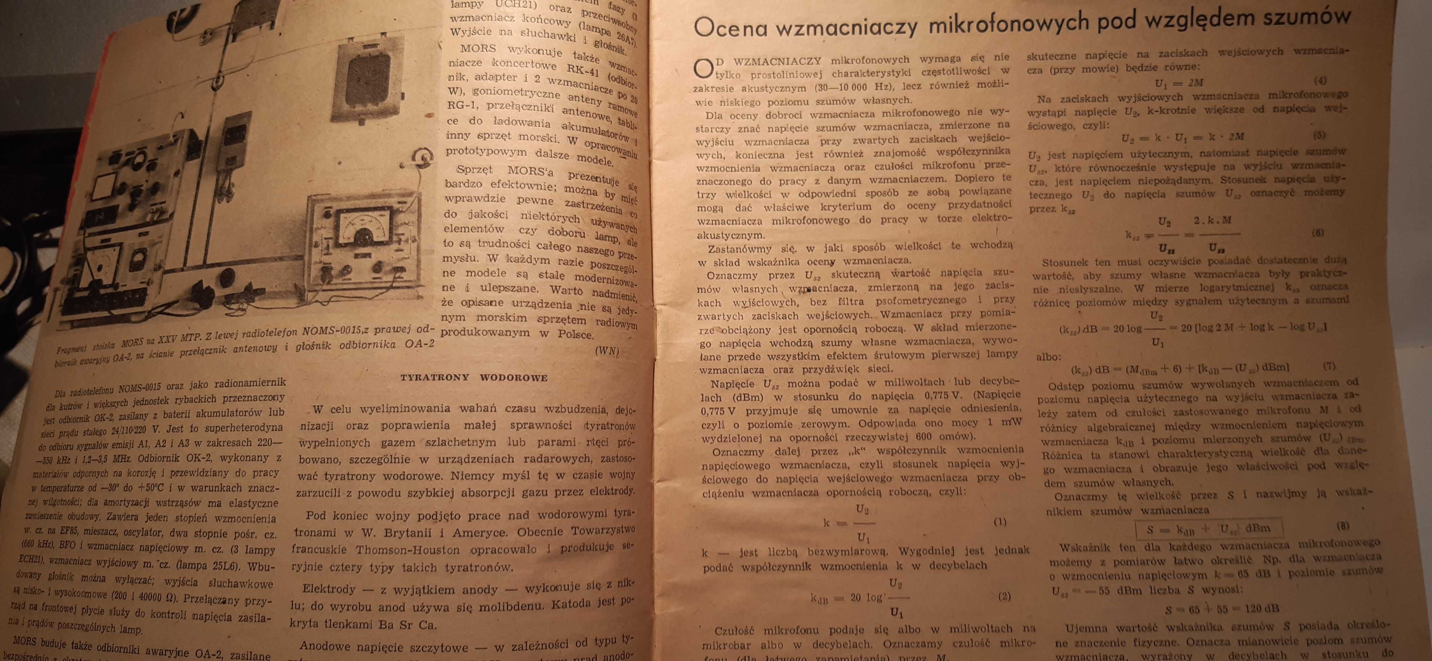 stare czasopismo radioamator kwiecień 1957