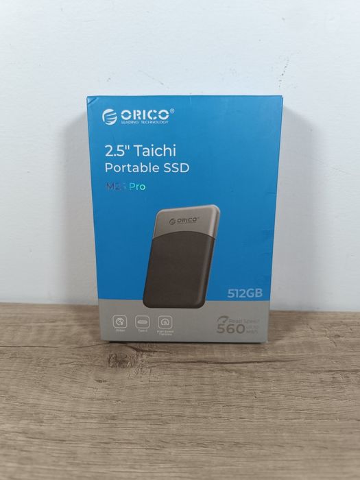 Zewnętrzny dysk SSD 512 GB z kablem USB C 2 w 1