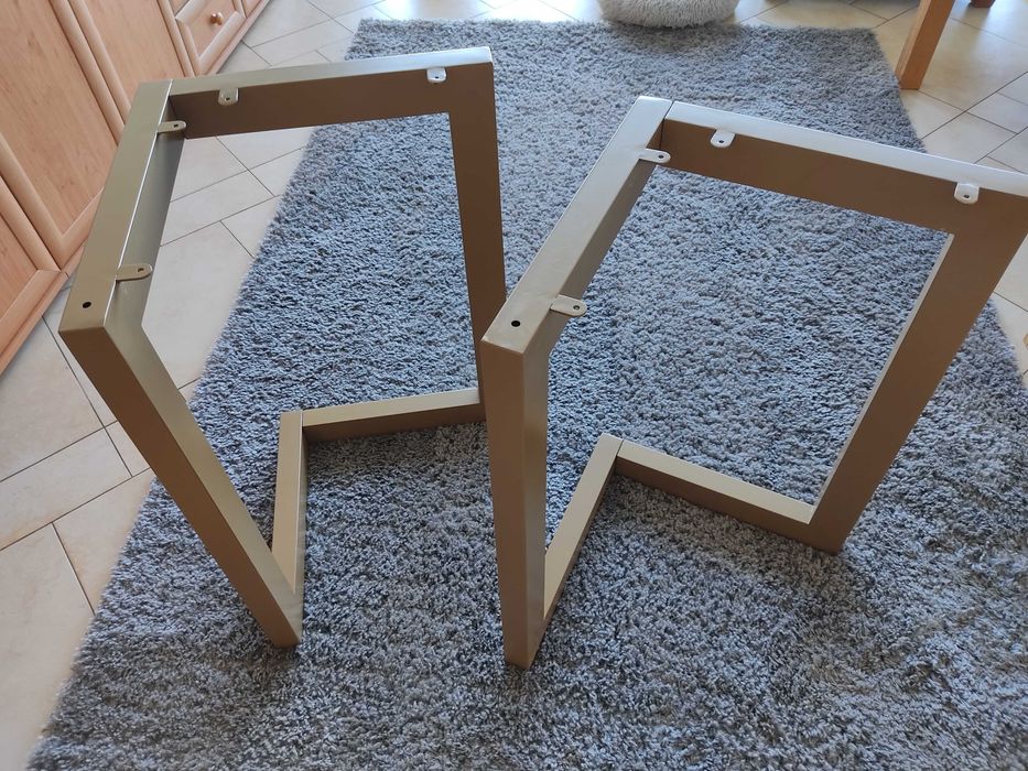 2x metalowe nogi stół konsola biurko