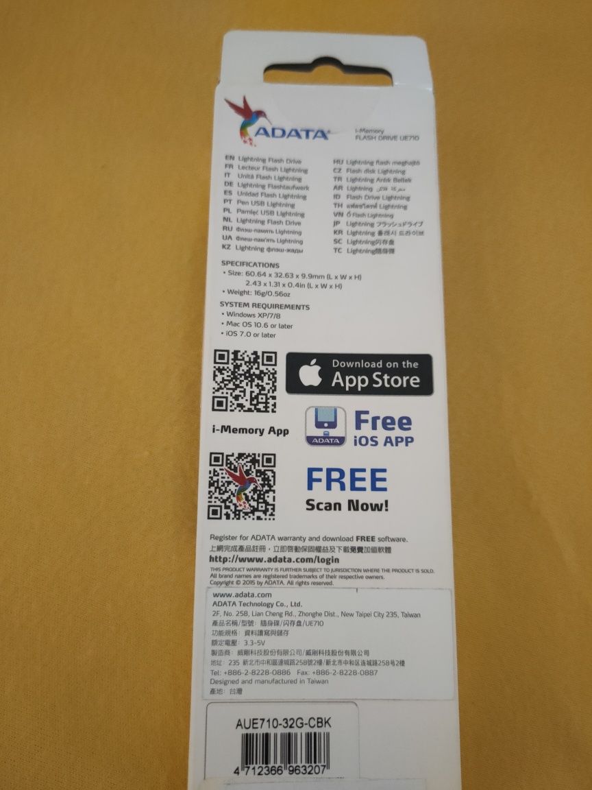 Pamięć Apple Adata 32GB i-Memory iPhone iPad iPod pendrive USB 3.0