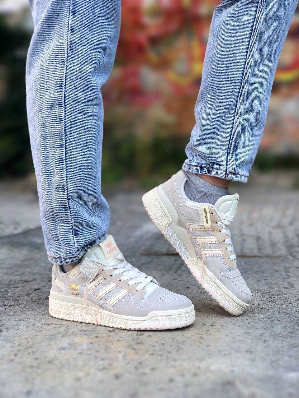 Жіночі кросівки Adidas Forum 84 Low сірий  7584 СУПЕР