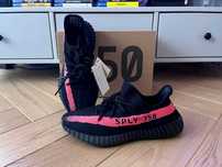 Adidas Yeezy Boost 350 V2 Core Black Red roz. 45 1/3 US 11 Nowe