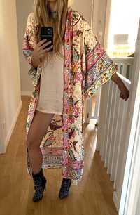 Kimono boho narzutka kaftan szlafroczek warsztaty rozwój