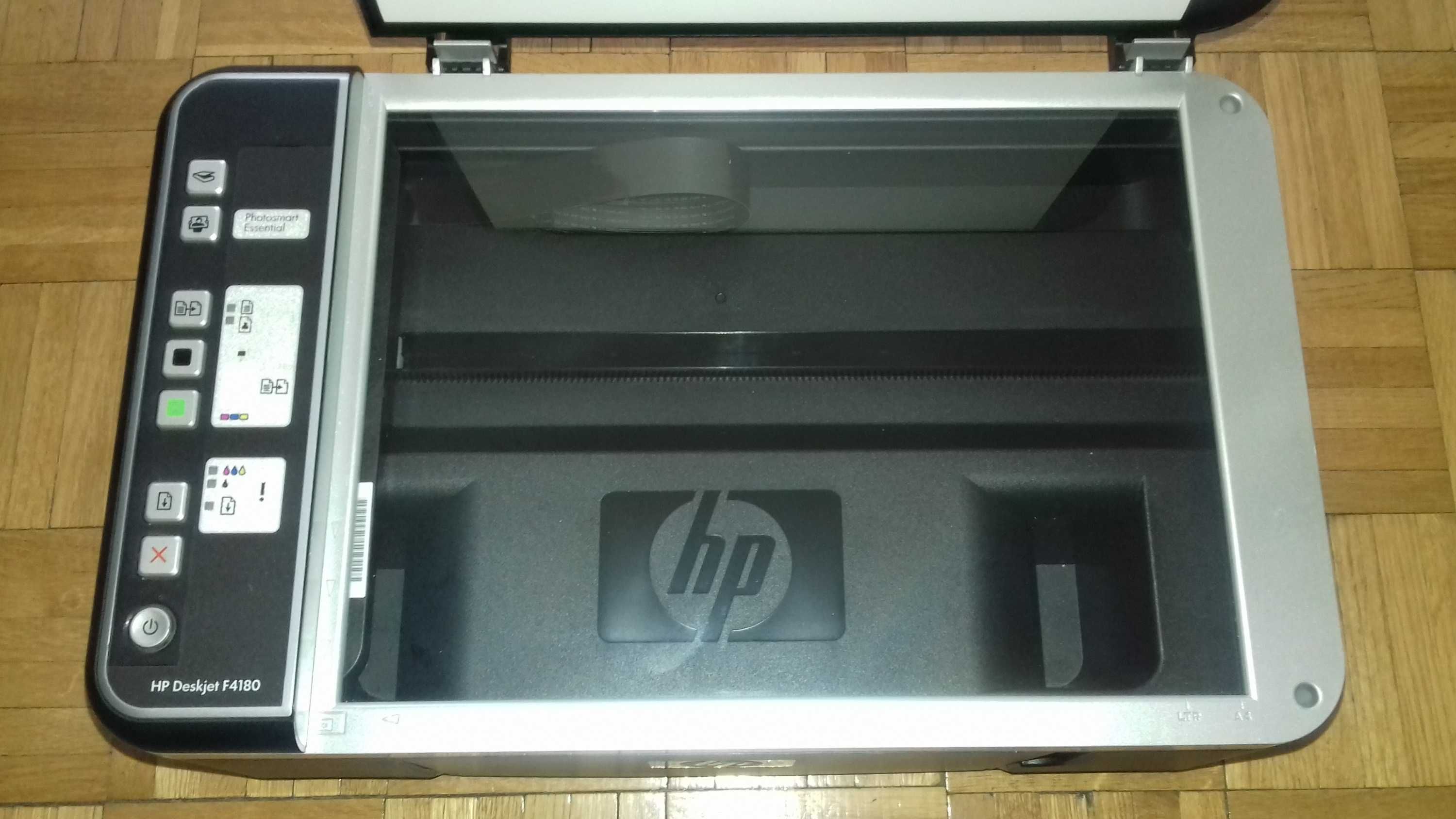 Drukarka HP Deskjet F4180 z zasilaczem bez tuszy.