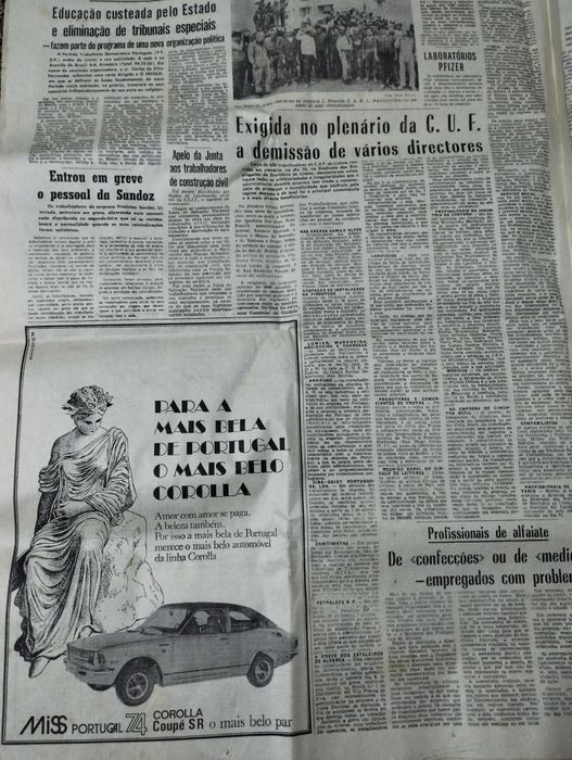 Jornal "O Século" de 15 de Maio de 1974