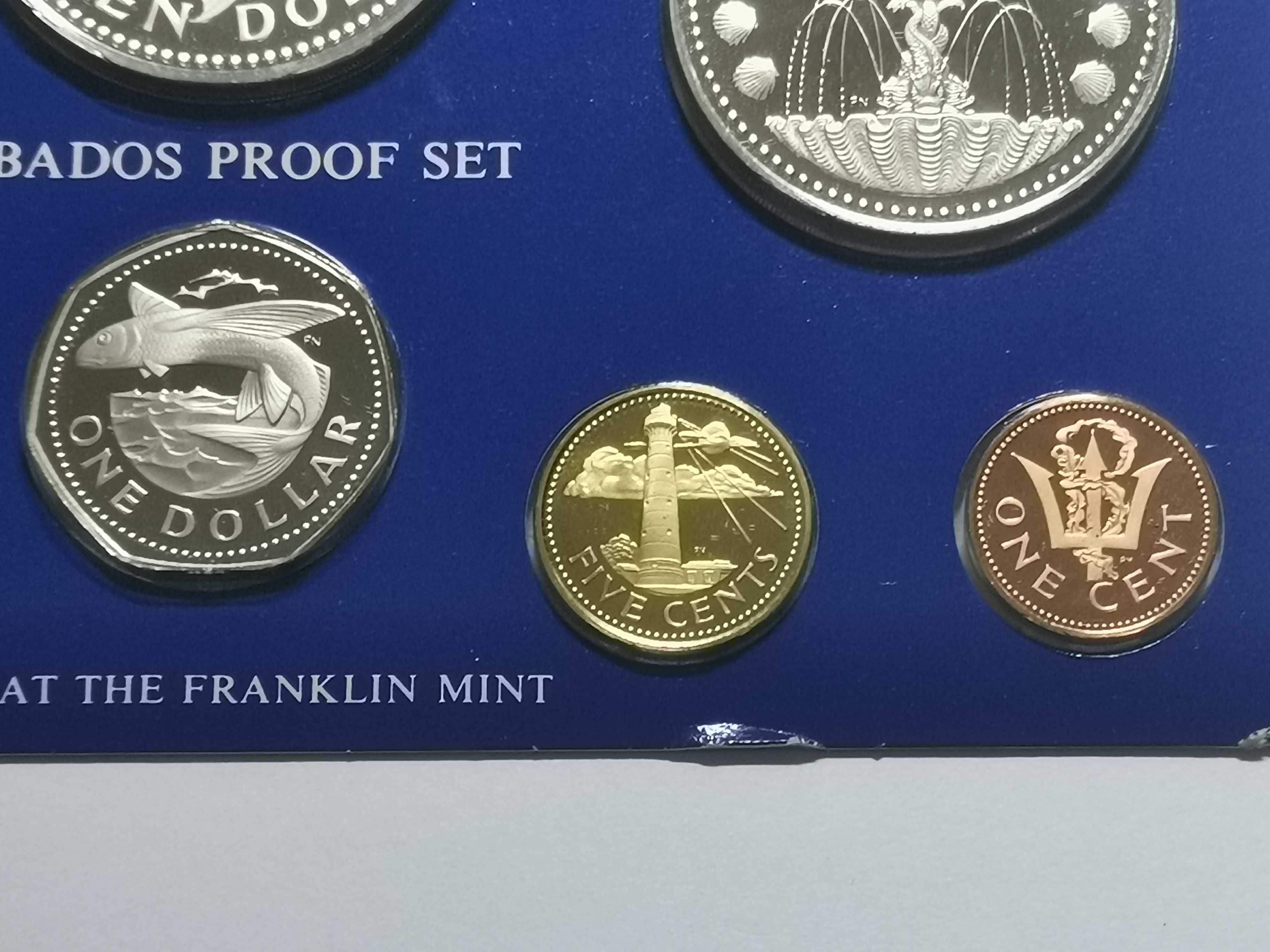 SET 8 monet z Barbados 1977 r. SREBRO