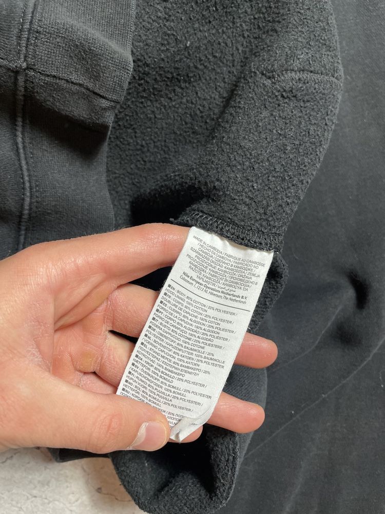 Мужская Черная Кофта Худи Nike NSW Tech Fleece Оригинал S-M Drill