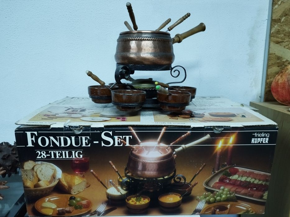 Kit de Fondue de cobre 28 peças