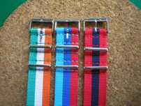 Komplet 3 sztuk pasków NATO 22 mm, nylon 6